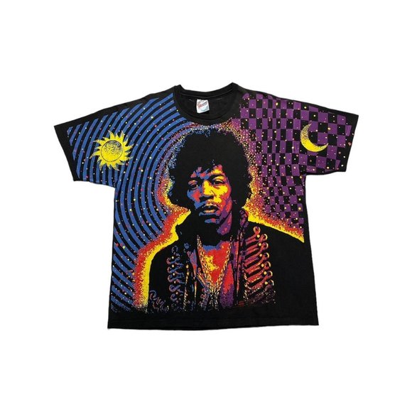 t-shirt uomo Jimi Hendrix - Script Circle - ROCK OFF